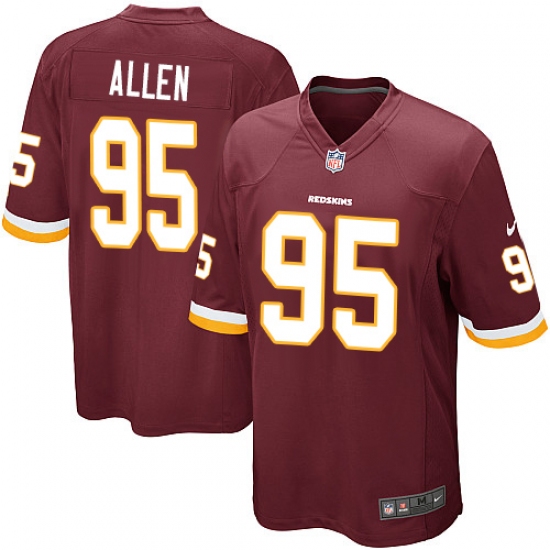 Men's Nike Washington Redskins 95 Jonathan Allen Game Burgundy Red Team Color NFL Jersey