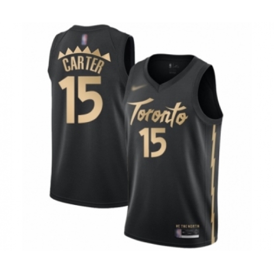 Women's Toronto Raptors 15 Vince Carter Swingman Black Basketball Jersey - 2019 20 City Edition