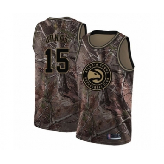 Youth Atlanta Hawks 15 Damian Jones Swingman Camo Realtree Collection Basketball Jersey