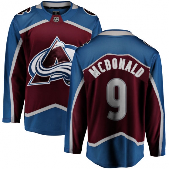 Men's Colorado Avalanche 9 Lanny McDonald Fanatics Branded Maroon Home Breakaway NHL Jersey