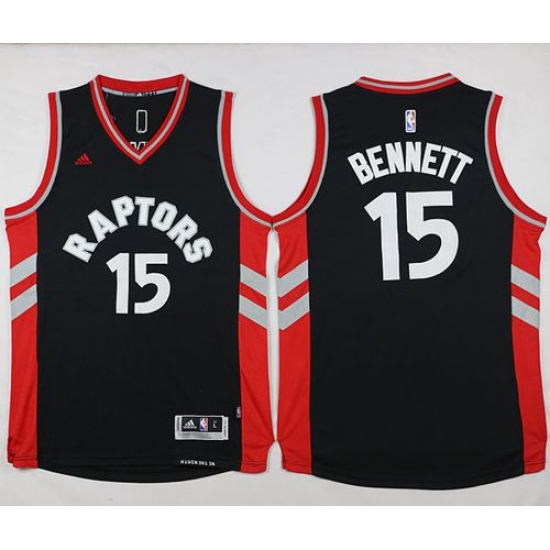 Raptors 15 Anthony Bennett Black Stitched NBA Jersey