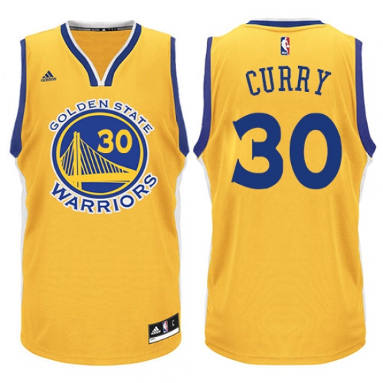 Men's Adidas Golden State Warriors 30 Stephen Curry Authentic Gold NBA Jersey