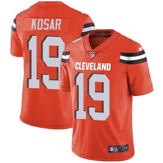 Youth Nike Cleveland Browns 19 Bernie Kosar Orange Alternate Vapor Untouchable Limited Player NFL Jersey