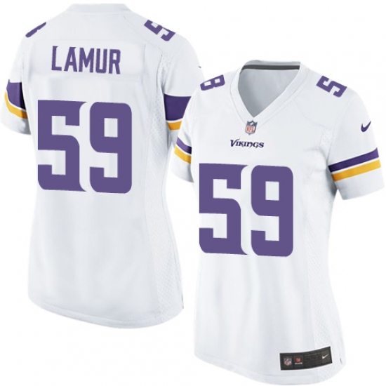 Women's Nike Minnesota Vikings 59 Emmanuel Lamur Game White NFL Jersey