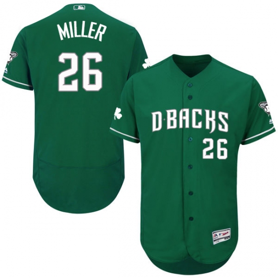 Men's Majestic Arizona Diamondbacks 26 Shelby Miller Green Celtic Flexbase Authentic Collection MLB Jersey