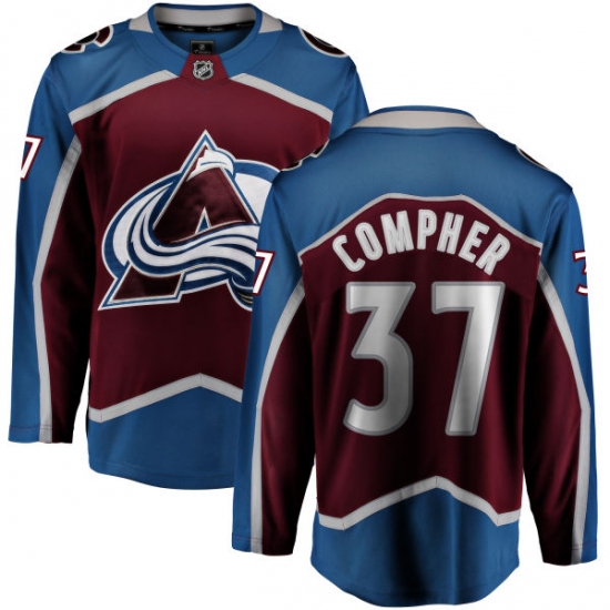 Men's Colorado Avalanche 37 J.T. Compher Fanatics Branded Maroon Home Breakaway NHL Jersey