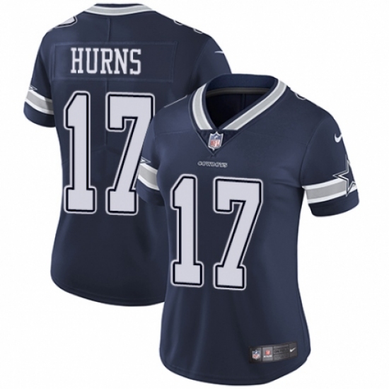 Women's Nike Dallas Cowboys 17 Allen Hurns Navy Blue Team Color Vapor Untouchable Limited Player NFL Jersey