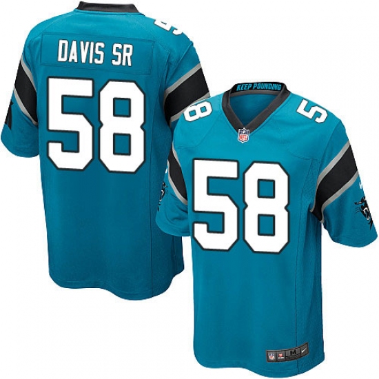 Men's Nike Carolina Panthers 58 Thomas Davis Game Blue Alternate NFL Jersey