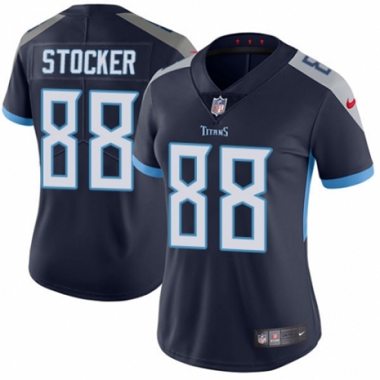 Women's Nike Tennessee Titans 88 Luke Stocker Navy Blue Team Color Vapor Untouchable Elite Player NFL Jersey