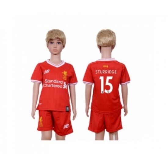 Liverpool 15 Sturridge Red Home Kid Soccer Club Jersey