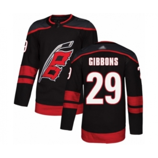 Men's Carolina Hurricanes 29 Brian Gibbons Authentic Black Alternate Hockey Jersey