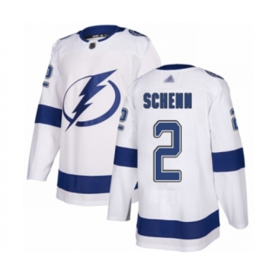 Youth Tampa Bay Lightning 2 Luke Schenn Authentic White Away Hockey Jersey