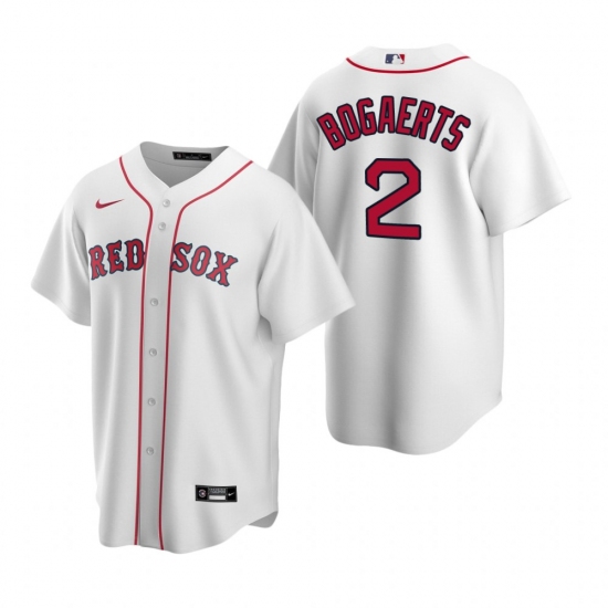 Men's Nike Boston Red Sox 2 Xander Bogaerts White Home Stitched Baseball Jersey