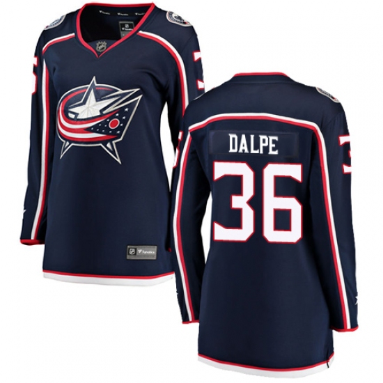 Women's Columbus Blue Jackets 36 Zac Dalpe Fanatics Branded Navy Blue Home Breakaway NHL Jersey