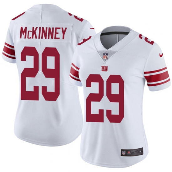 Women's New York Giants 29 Xavier McKinney White Stitched Vapor Untouchable Limited Jersey