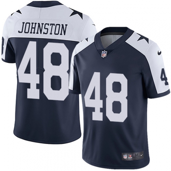 Youth Nike Dallas Cowboys 48 Daryl Johnston Navy Blue Throwback Alternate Vapor Untouchable Limited Player NFL Jersey