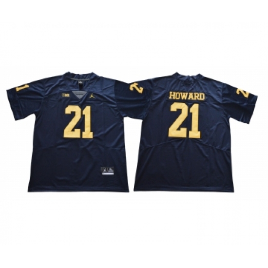 Michigan Wolverines 21 Desmond Howard Navy College Football Jersey