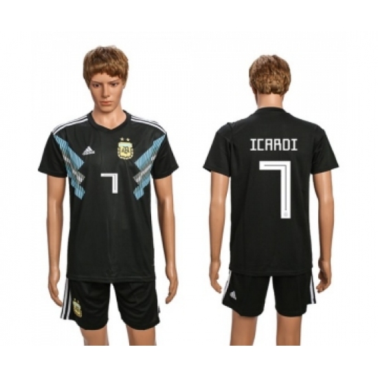 Argentina 7 Icardi Away Soccer Country Jersey