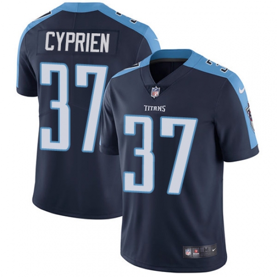 Men's Nike Tennessee Titans 37 Johnathan Cyprien Navy Blue Alternate Vapor Untouchable Limited Player NFL Jersey