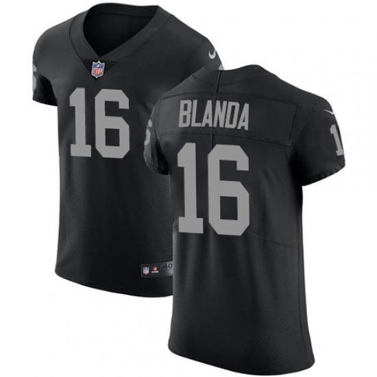 Men's Nike Oakland Raiders 16 George Blanda Black Team Color Vapor Untouchable Elite Player NFL Jersey