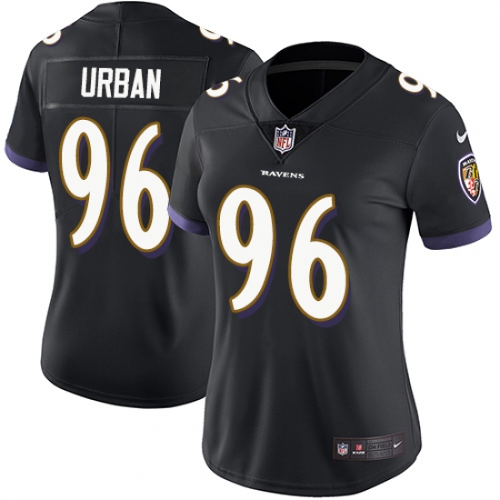 Women's Nike Baltimore Ravens 96 Brent Urban Black Alternate Vapor Untouchable Limited Player NFL Jersey