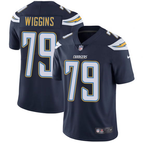 Youth Nike Los Angeles Chargers 79 Kenny Wiggins Navy Blue Team Color Vapor Untouchable Limited Player NFL Jersey