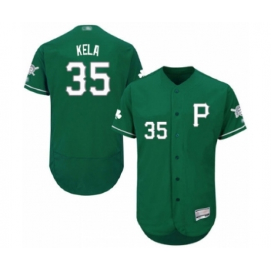 Men's Pittsburgh Pirates 35 Keone Kela Green Celtic Flexbase Authentic Collection Baseball Player Jersey