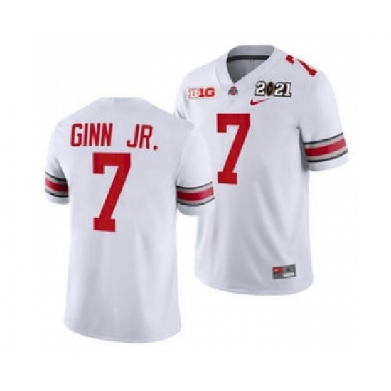 Men's Ohio State Buckeyes Ted Ginn Jr. Sugar Bowl Jersey White Playoff Away