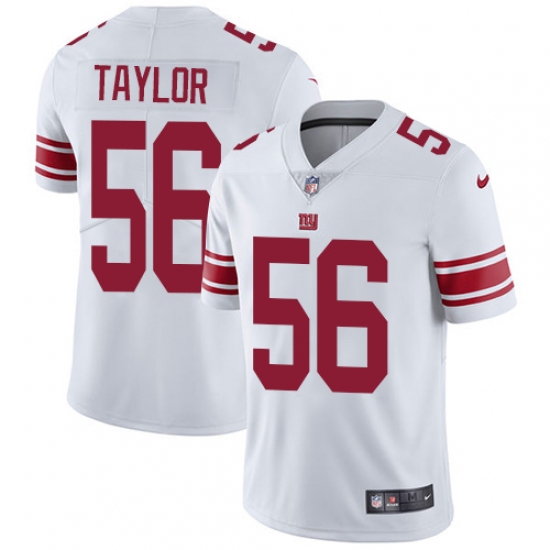 Men's Nike New York Giants 56 Lawrence Taylor White Vapor Untouchable Limited Player NFL Jersey