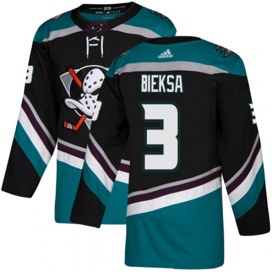 Youth Adidas Anaheim Ducks 3 Kevin Bieksa Authentic Black Teal Third NHL Jersey