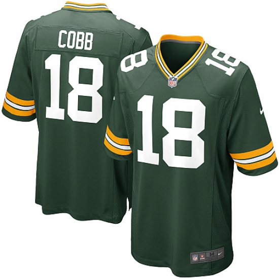Men's Nike Green Bay Packers 18 Randall Cobb Game Green Team Color NFL Jersey