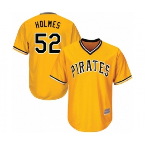 Youth Pittsburgh Pirates 52 Clay Holmes Authentic Gold Alternate Cool Base Baseball Player Jersey