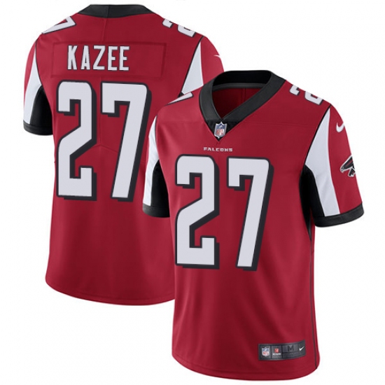 Men's Nike Atlanta Falcons 27 Damontae Kazee Red Team Color Vapor Untouchable Limited Player NFL Jersey