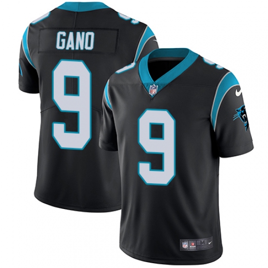 Youth Nike Carolina Panthers 9 Graham Gano Black Team Color Vapor Untouchable Limited Player NFL Jersey