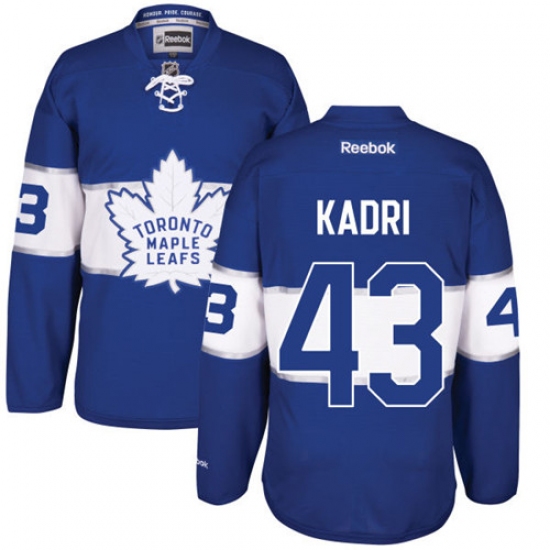 Men's Reebok Toronto Maple Leafs 43 Nazem Kadri Premier Royal Blue 2017 Centennial Classic NHL Jersey