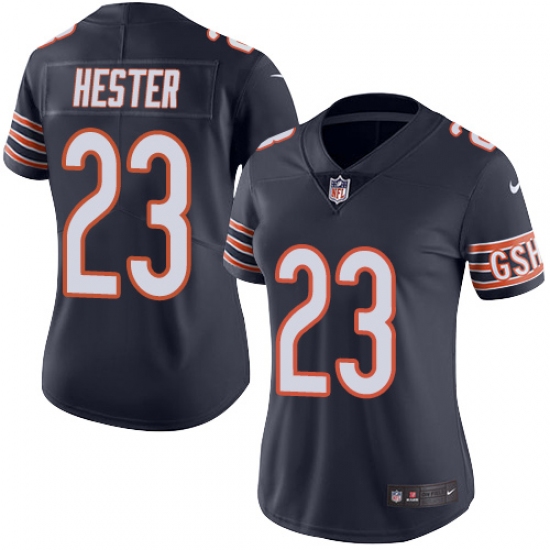 Women's Nike Chicago Bears 23 Devin Hester Navy Blue Team Color Vapor Untouchable Limited Player NFL Jersey