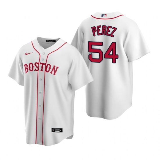 Men's Nike Boston Red Sox 54 Martin Perez White Alternate Stitched Baseball Jersey