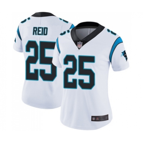 Women's Carolina Panthers 25 Eric Reid White Vapor Untouchable Limited Player Football Jersey