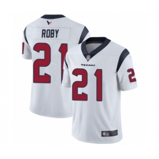 Men's Houston Texans 21 Bradley Roby White Vapor Untouchable Limited Player Football Jersey