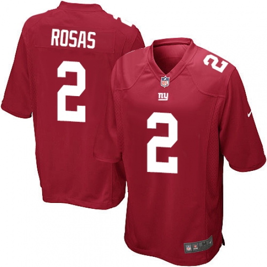 Men's Nike New York Giants 2 Aldrick Rosas Game Red Alternate NFL Jersey