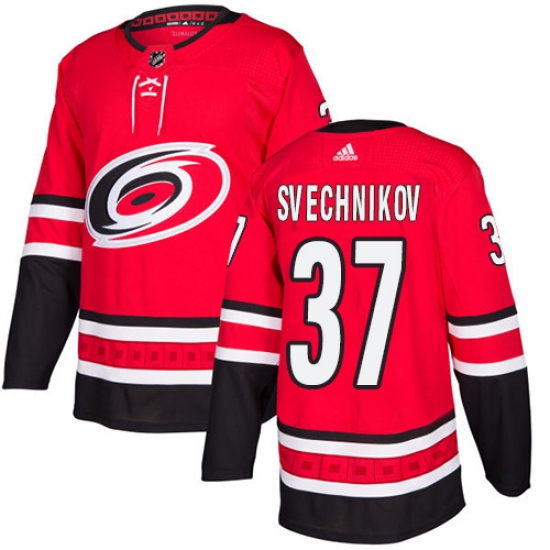 Youth Adidas Carolina Hurricanes 37 Andrei Svechnikov Premier Red Home NHL Jersey