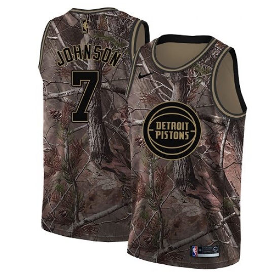 Women's Nike Detroit Pistons 7 Stanley Johnson Swingman Camo Realtree Collection NBA Jersey