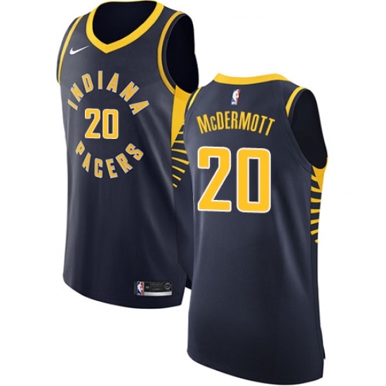 Men's Nike Indiana Pacers 20 Doug McDermott Authentic Navy Blue NBA Jersey - Icon Edition