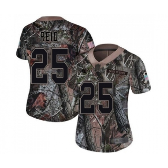 Women's Carolina Panthers 25 Eric Reid Camo Rush Realtree Limited Football Jersey