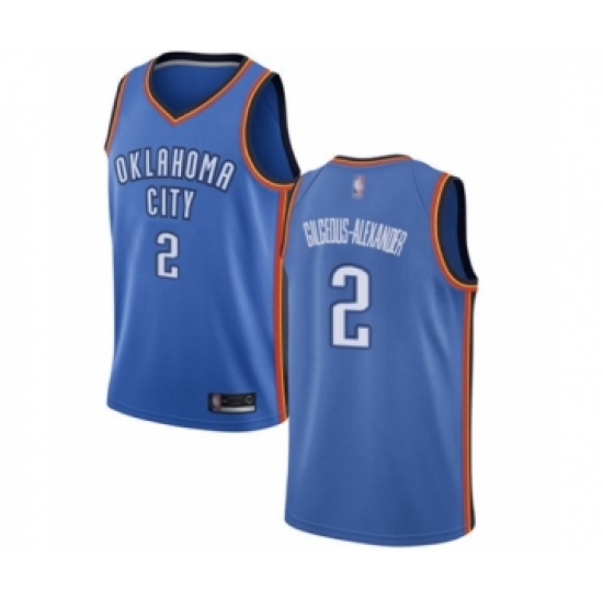 Men's Oklahoma City Thunder 2 Shai Gilgeous-Alexander Swingman Royal Blue Basketball Jersey - Icon Edition