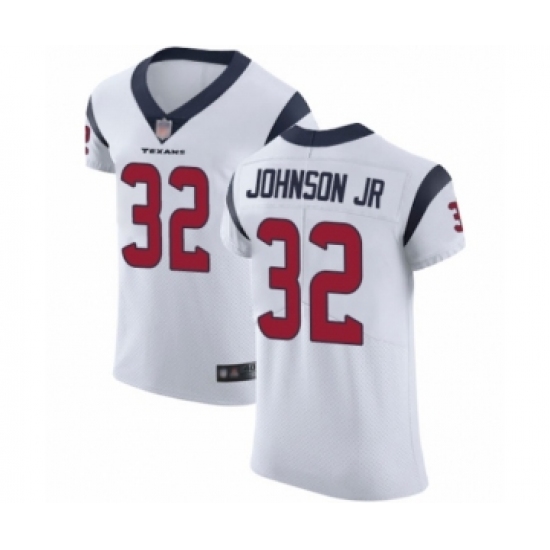 Men's Houston Texans 32 Lonnie Johnson White Vapor Untouchable Elite Player Football Jersey