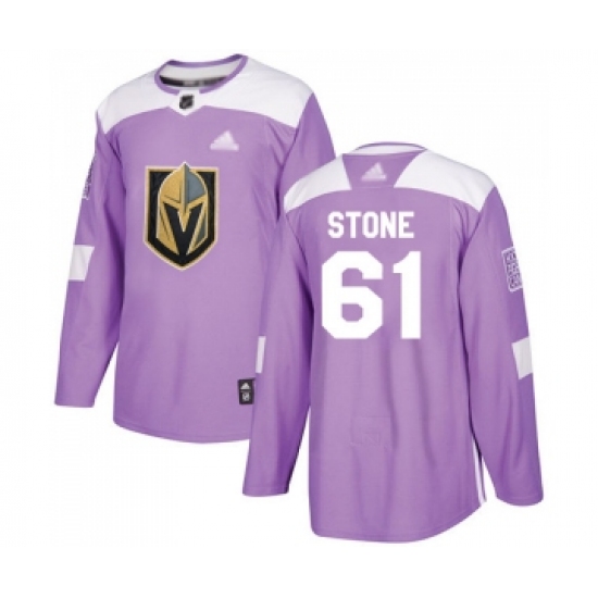 Youth Vegas Golden Knights 61 Mark Stone Authentic Purple Fights Cancer Practice Hockey Jersey