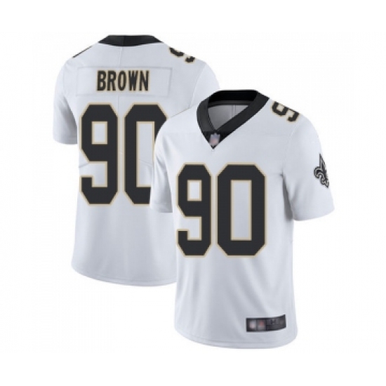 Men's New Orleans Saints 90 Malcom Brown White Vapor Untouchable Limited Player Football Jersey