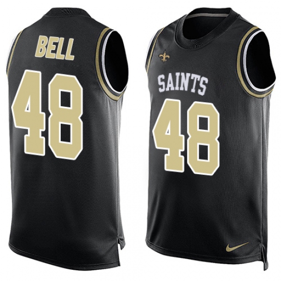 Men's Nike New Orleans Saints 48 Vonn Bell Limited Black Player Name & Number Tank Top NFL Jersey