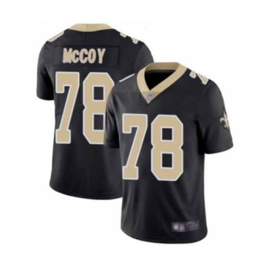 Men's New Orleans Saints 78 Erik McCoy Black Team Color Vapor Untouchable Limited Player Football Jersey